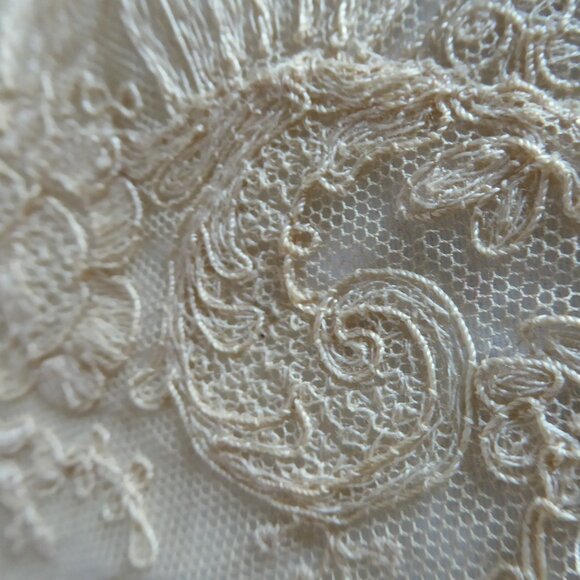 VINTAGE ANTIQUE 16” VICTORIAN CREAM LACE COLLAR - Picture 14 of 16